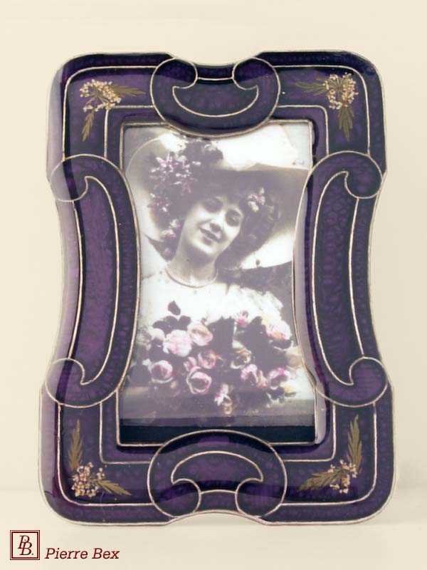 Pierre Bex Art-Deco picture-frame with real flowers 28439-02
