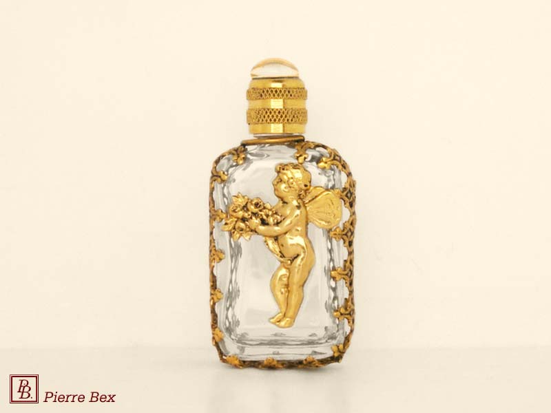 Pierre Bex Art-Nouveau perfume bottle with cherub 44329-09