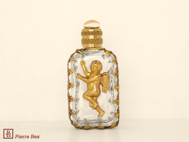 Pierre Bex Art-Nouveau perfume bottle with cherub 44329-13